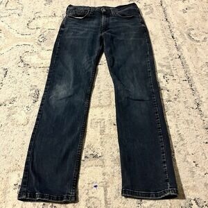 Levi's 514 Men's Straight Leg Dark Wash Denim Blue Jeans Size 32x32 Classic Work